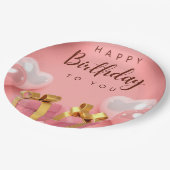 Happy Birthday Papieren Bordje (Gekanteld)