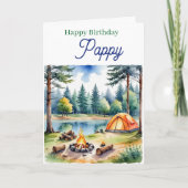 Happy Birthday Pappy | Campsite Poem Kaart (Voorkant)