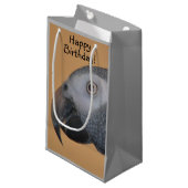 Happy Birthday Parrot Gift Bag Klein Cadeauzakje (Voorkant Gekanteld)