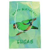 Happy Birthday parrot Medium Cadeauzakje (Voorkant)