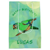 Happy Birthday parrot Medium Cadeauzakje (Achterkant)