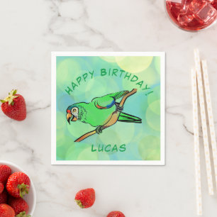 Happy Birthday parrot Napkins Servet