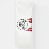 Happy Birthday Party 4x10 Vinyl Banner vertaalt na (Verticaal)
