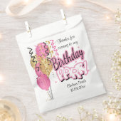 Happy Birthday Party-ballonnen - Roze Bedankzakje (Geknipt)