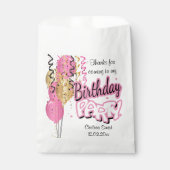 Happy Birthday Party-ballonnen - Roze Bedankzakje (Voorkant)