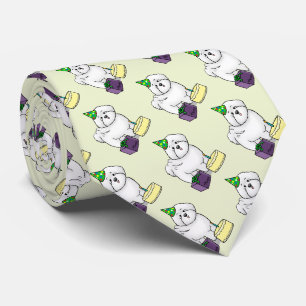 Happy Birthday (Party) Bichon Frise Dog - Cute Stropdas
