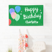 Happy Birthday Party Girly Green Spandoek (Insitu)