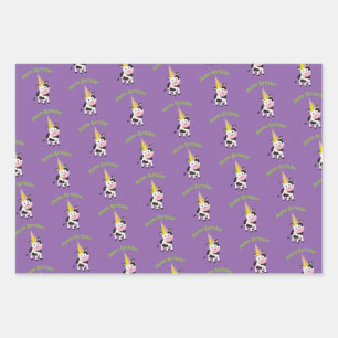 Happy Birthday Party Koe Inpakpapier Vel