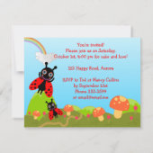 Happy Birthday Party met ladybug Kaart (Achterkant)