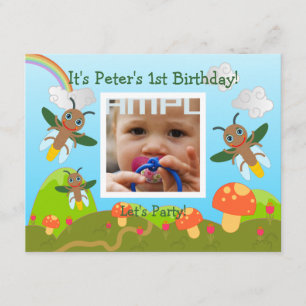 Happy Birthday Party met vette inzet Kaart