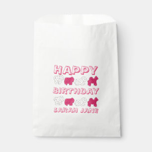 Happy Birthday Party roze Circus Animal Crackers Bedankzakje