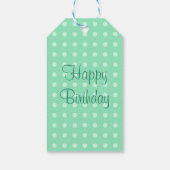 Happy Birthday Party Text Sjabloon Rustic Polka Cadeaulabel (Achterkant)