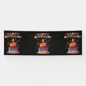 Happy Birthday Party Theme Supplies 2.5x8 Vinyl Spandoek (Horizontaal)