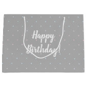 Happy Birthday Pastel Dot Pattern Gift Bag Large Cadeauzakje (Voorkant)