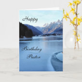 Happy Birthday-pastor Kaart (Gele Bloem)