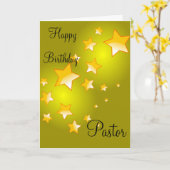 Happy Birthday-pastor Kaart (Gele Bloem)