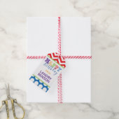 Happy Birthday Pattern Gepersonaliseerde Gift Labe Cadeaulabel (Met Touw)