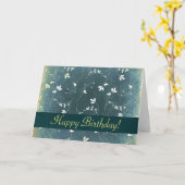 Happy Birthday  Pattern met Birds Kaart (Gele Bloem)