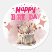 Happy Birthday Pegatina/ Stickers (Voorkant)