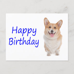Happy Birthday Pembroke Corgi Puppy Dog Postcard Briefkaart