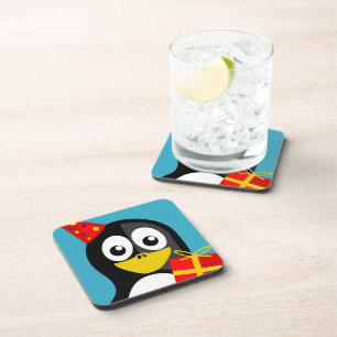 "HAPPY BIRTHDAY"-PENGUIN BIER ONDERZETTER