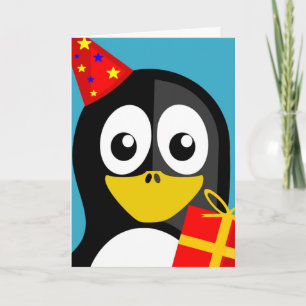 "HAPPY BIRTHDAY"-PENGUIN KAART