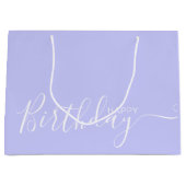 Happy Birthday Periwinkle White Elegant  Groot Cadeauzakje (Voorkant)