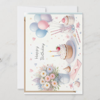 Happy Birthday Personalize Custom card Kaart