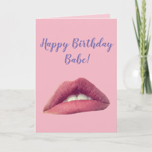 Happy Birthday - persoonlijke roze Lips-kaart Kaart