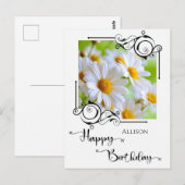 Happy Birthday Photo Briefkaart (Voorkant / Achterkant)