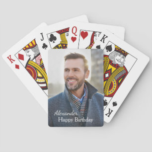 Happy Birthday Photo Custom Pokerkaarten