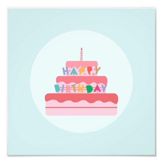 Happy Birthday Photo Print (Devant)