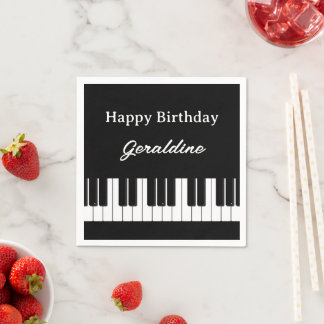 Happy Birthday Piano Player Personalised Servet