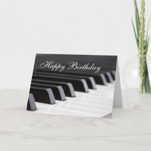 Happy Birthday Piano Wenskaart Kaart