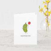 Happy Birthday Pickle-kaart Kaart (Gele Bloem)