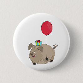 Happy Birthday Pig Ronde Button 5,7 Cm