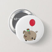 Happy Birthday Pig Ronde Button 5,7 Cm (Voorkant /achterkant)