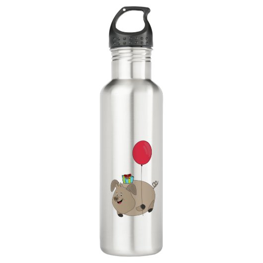 Happy Birthday Pig Waterfles (Voorkant)