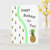 Happy Birthday Pineapple Cutesy Kaart (Gele Bloem)
