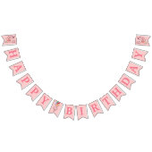 Happy Birthday Pink Axololt for Axololt Party Vlaggetjes (Alle)