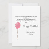 Happy Birthday Pink Cupcake Kaart (Achterkant)