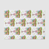 Happy Birthday Pink Cupcake Tissue Paper Tissuepapier (Voorkant)