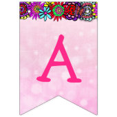 Happy Birthday Pink en Paarse Unicorn Banner (Derde vlag)