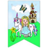 Happy Birthday Pink Princess Banner (Eerste vlag)