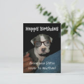 Happy Birthday Pittie Briefkaart (Staand voorkant)