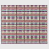 Happy Birthday Plaid Pattern Cadeaupapier (Vlak)