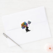 Happy Birthday plein sticker met frenchie (Envelop)