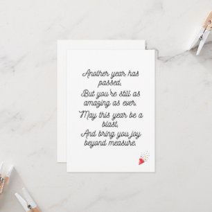 Happy Birthday Poem Kaart