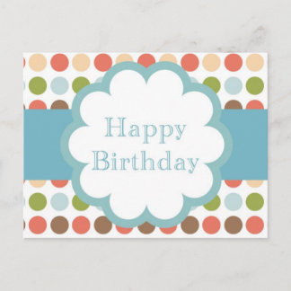 Happy Birthday (poka stippen) Briefkaart