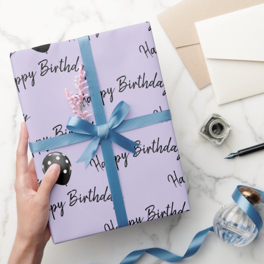Happy Birthday Polka Dot Balloons Cadeaupapier (Geschenken)
